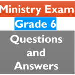 Grade 6 Ministry Exam Questions and Answers