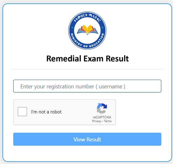 How to check Remedial Program Result 2016 official website result.ethernet.edu.et